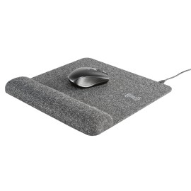 Allsop Powertrack Plush Wireless Charging Mousepad With Wrist Rest