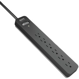 Apc 6-Outlet Surgearrest Surge Protector, 3Ft Cord