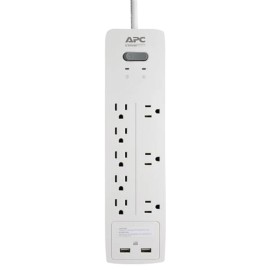 Apc Home Office Surgearrest 8-Outlet Power Strip With 2 Usb Charging Ports