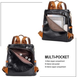 CLUCI Backpack Purse for Women Leather Convertible Backpack Purses Travel Ladies Designer Daypack Shoulder Bags