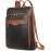 CLUCI Leather Laptop Backpack for Women 15.6 inch Computer Backpack Travel Business Work Large College Daypack Black with Brown