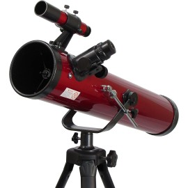 Carson Red Planet Series 35-78x76mm Newtonian Reflector Telescope with Universal Smartphone Digiscoping Adapter (RP-100SP), Small