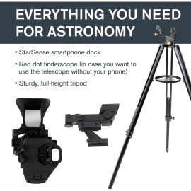 Celestron – StarSense Explorer LT 80AZ Smartphone App-Enabled Telescope – Works with StarSense App to Help You Find Stars, Planets & More – iPhone/Android Compatible