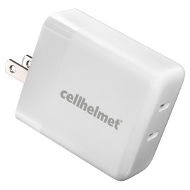 Cellhelmet 20-Watt Dual Wall Black Charger With 2 Usb-C Ports