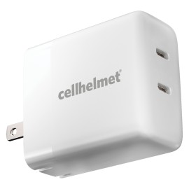 Cellhelmet 20-Watt Dual Wall Black Charger With 2 Usb-C Ports
