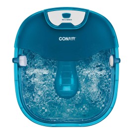 Conair HEAT SENSE Pedicure Foot Spa Bath with Massaging Foot Rollers, Soothing Bubbles, Pumice and Nail Brush, and Foot Bath Massager with Heat