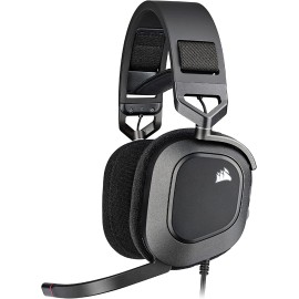 Corsair HS80 RGB USB Premium Gaming Headset with Dolby Audio 7.1 Surround Sound (Broadcast-Grade Omni-Directional Microphone, Memory Foam Earpads, High-Fidelity Sound, Durable Construction) Carbon