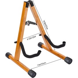 DOMMI Guitar Stand, Wooden Guitar Stand for Acoustic Guitars, Electric and Bass, Folding A-Frame Acoustic Guitar Stand