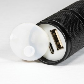 Dorcy 200-Lumen Ultra Hd Aluminum Led Rechargeable Flashlight With Power Bank