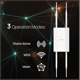 EnGenius Outdoor WiFi 6 AX1800 Managed Access Point EWS850AP with 2.5Gbps Port, OFDMA, MU-MIMO, PoE+ Injector Included, WPA3, IP67 Rated, License-Free Remote Management Tools Included