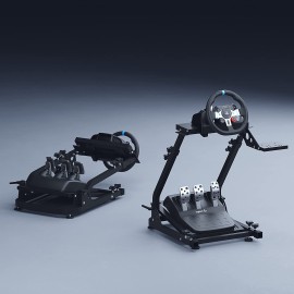 GT OMEGA Racing Wheel Stand for Logitech G920 G29 G923 Driving Force Gaming Steering Wheel, Pedals & Gear Shifter Mount V1, PS4, Xbox, Ferrari, PC - Foldable, Tilt-Adjustable