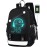 HIPOTUO Anime Luminous Backpack Laptop Backpack with Anti-Theft Lock, Black Teens Backpack Cool Back Pack for Work