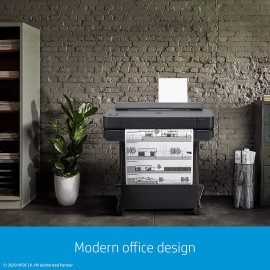 HP DesignJet T650 - 24" large-format printer - color - ink-jet - Roll A1 (61.0 cm x 91.4 m) - 2400 x 1200 dpi - up to 0.43 min/page - USB 2.0, Gigabit LAN, Wi-Fi - cutter