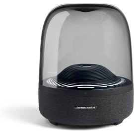 Harman Kardon Aura Studio 3 - Elegant, BT Wireless Speaker with Premium Design and Ambient Lighting- Black