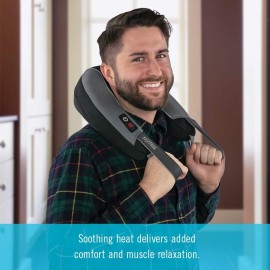 Homedics Pro Therapy Vibration Neck Massager with Heat — Soft Foam, Vibration Massage, Plus Soothing Heat and Choice of 2 Speeds