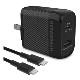 Hypergear Speedboost 25-Watt Pd Dual-Output Usb-C Wall Charger Kit