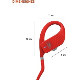JBL Endurance Jump - Earphones with mic - in-ear - over-the-ear mount - Bluetooth - wireless - red