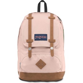 JanSport Cortlandt Laptop Backpack, Misty Rose, 15” Laptop Sleeve-Synthetic Leather Shoulder Computer Bag