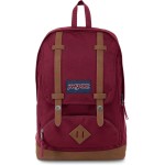 JanSport Cortlandt Laptop Backpack, Viking Red, 15” Laptop Sleeve-Synthetic Leather Shoulder