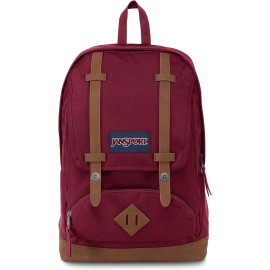 JanSport Cortlandt Laptop Backpack, Viking Red, 15” Laptop Sleeve-Synthetic Leather Shoulder