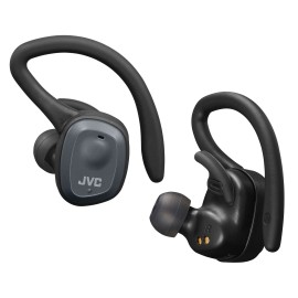 Jvc True Wireless Fitness Earphones With Microphone And Dual-Use Design (Black)