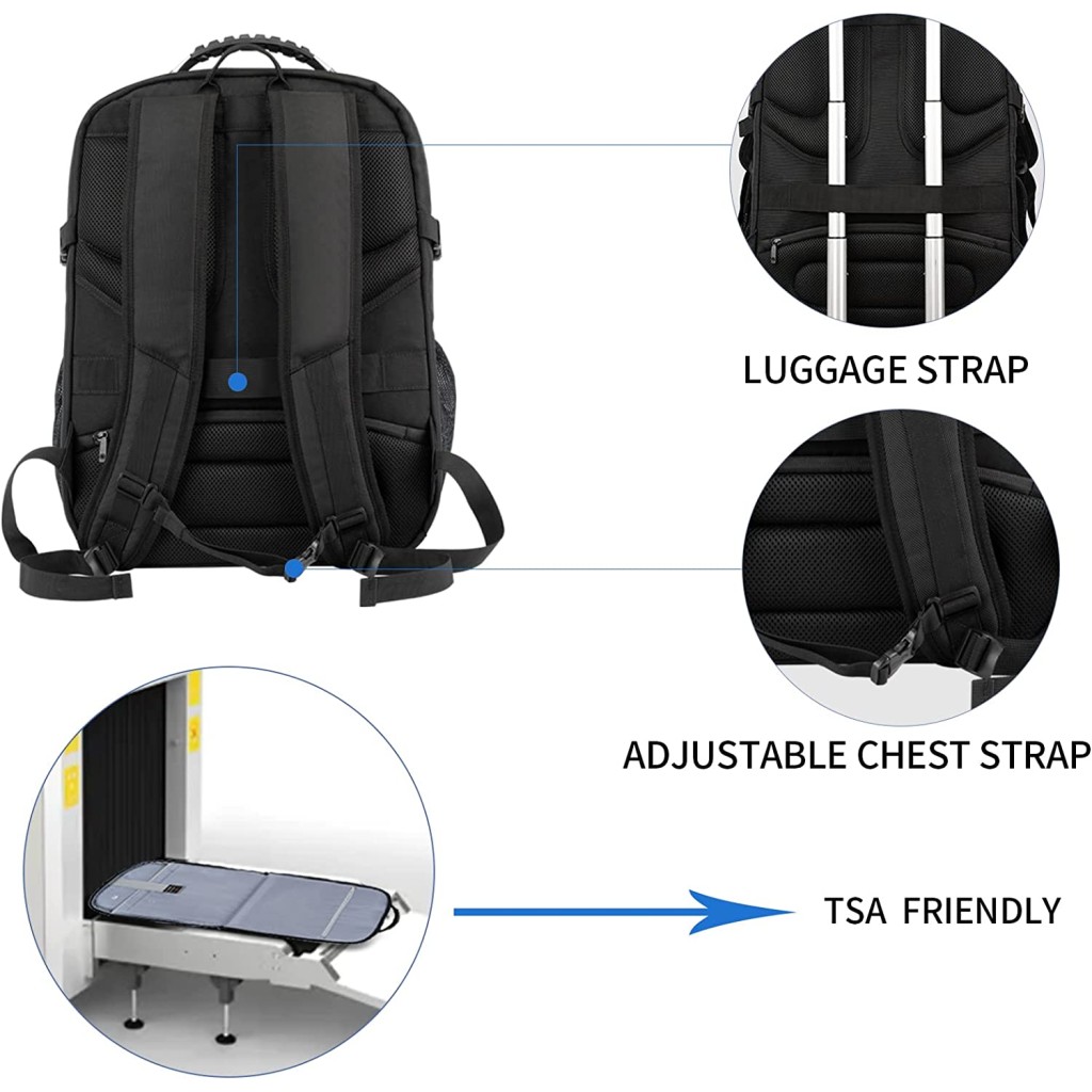 KROSER Travel Laptop Backpack 18.4 inch XXXL Computer Backpack Stylish  College Backpack with RFID - KOR-XYK881