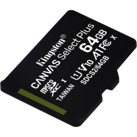 Kingston Canvas Select Plus - Flash memory card (microSDXC to SD adapter included) - 64 GB