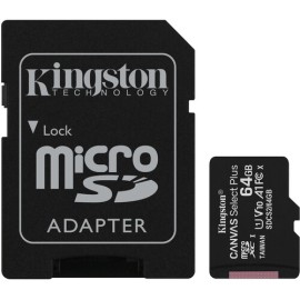 Kingston Canvas Select Plus - Flash memory card (microSDXC to SD adapter included) - 64 GB