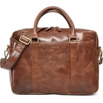 LEABAGS Istanbul Leather Shoulder Bag I 15 inch Laptop Bag I Genuine Buffalo Leather Messenger Bag I Briefcase I Vintage Leather Bag I Desk Bag I 16x12x5inch