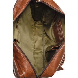 LEABAGS Istanbul Leather Shoulder Bag I 15 inch Laptop Bag I Genuine Buffalo Leather Messenger Bag I Briefcase I Vintage Leather Bag I Desk Bag I 16x12x5inch