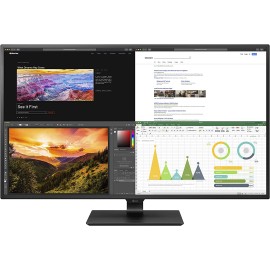 LG Monitor UHD 43" (3840 X 2160) IPS Display, USB Type-C, HDR10, 4 HDMI inputs, Multi-Tasking 10w x 2ch Built-in Speakers - Black