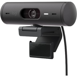 Logitech Brio 501 Full HD Webcam with Auto Light Correction,Show Mode, Dual Noise Reduction Mics, Privacy Cover, Works with Microsoft Teams, Google Meet, Zoom, USB-C Cable - Black