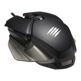 Mad Catz B.A.T. 6+ Wired Gaming Mouse - 16000DPI - 10 Programmable Buttons - Patented Dakota Switch - Adjustable Grip - with 2 Interchangeable Palm Rests & 3 Interchangeable Side Skirts - Black