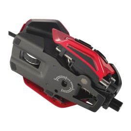 Mad Catz R.A.T. 8+ Adv Highly Customizable Optical Corded Gaming Mouse, Red
