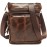 Mens Coffee Mini Shoulder Bag, Genuine Leather Small Crossbody Bags for Men, BULLCAPTAIN Messenger Bag Casual Shoulder Purse Sling Bag (Coffee)