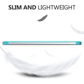 MoKo iPad 10th Generation Case 2022, Slim Stand Hard PC Translucent Back Shell Smart Cover Case for iPad 10th Gen 10.9 inch 2022, Support Touch ID, Auto Wake/Sleep, Azure