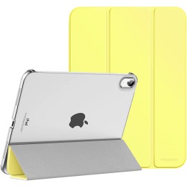 MoKo iPad 10th Generation Case 2022, Slim Stand Hard PC Translucent Back Shell Smart Cover Case for iPad 10th Gen 10.9 inch 2022, Support Touch ID, Auto Wake/Sleep, YELLOW