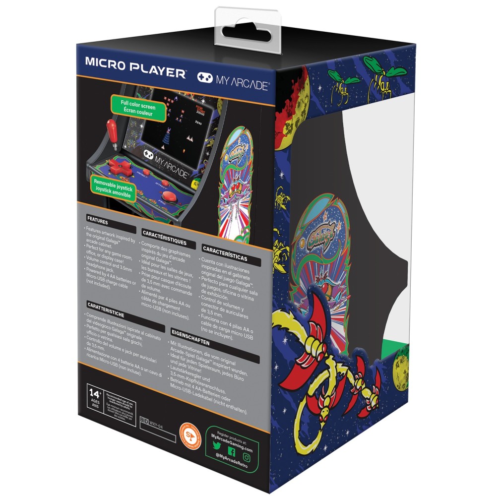 My Arcade Micro Player Retro Mini Arcade Machine (Galaga) - DRM3222