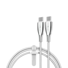 Naztech 6-Ft. Titanium Usb-C To Usb-C Braided Cable (White)