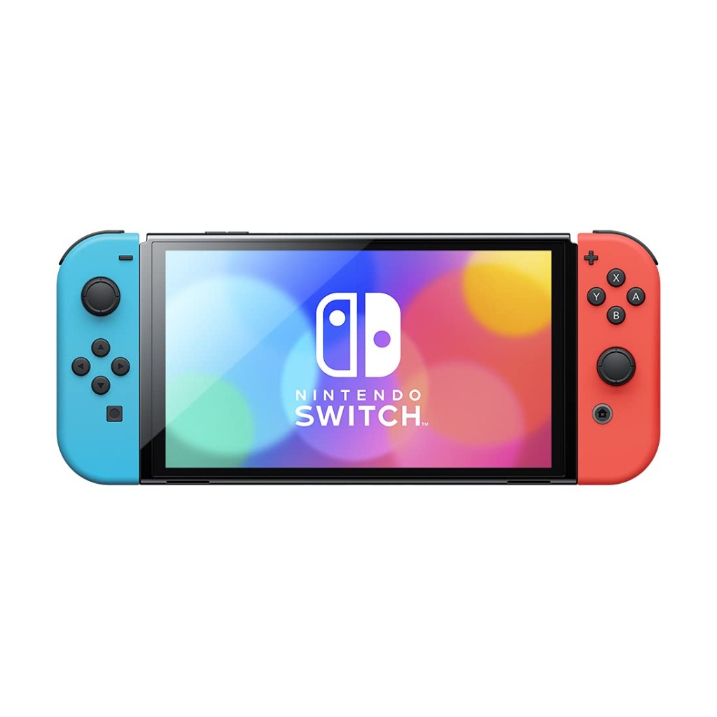 Nintendo 115464 Switch OLED Model w/ Neon Red & Neon Blue Joy-Con