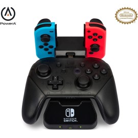 PowerA Controller Charging Base for Nintendo Switch, Black, Wireless Controller charging, Charge, rechargeable battery, Nintendo Switch, Joy-Con Charging, PowerA Wireless Charging