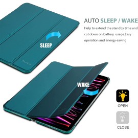 ProCase iPad Pro 12.9 Case 2022 / 2021 / 2020 / 2018, Slim Stand Hard Back Shell Smart Cover for iPad Pro 12.9 Inch 6th Generation 2022 / 5th Gen 2021 / 4th Gen 2020 / 3rd Gen 2018 -Emerald