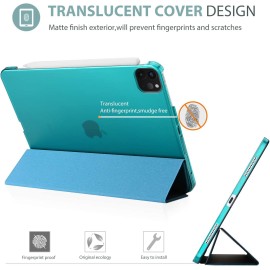 ProCase iPad Pro 12.9 Case 2022 / 2021 / 2020 / 2018, Slim Stand Hard Back Shell Smart Cover for iPad Pro 12.9 Inch 6th Generation 2022 / 5th Gen 2021 / 4th Gen 2020 / 3rd Gen 2018 -Emerald