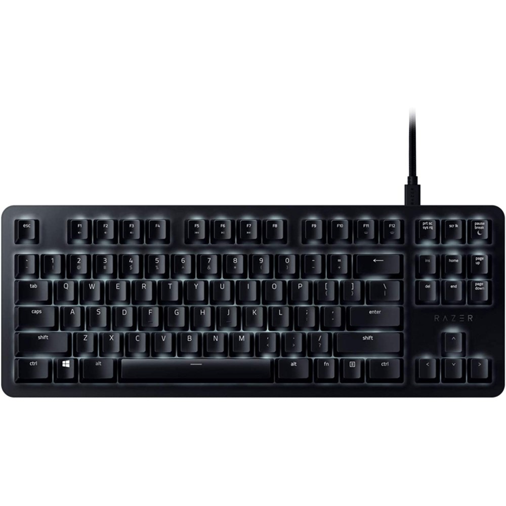 Razer BlackWidow Lite TKL Tenkeyless Mechanical Keyboard : Orange Key Switches - Tactile & Silent - White Individual Key Lighting - Compact Design - Detachable Cable - Classic Black