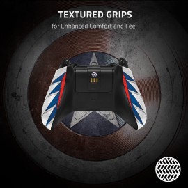 Razer Limited Edition Captain America Wireless Controller & Quick Charging Stand Bundle for Xbox Series X|S, Xbox One: Impulse Triggers - Textured Grips - 12hr Battery Life - Magnetic Secure Charging