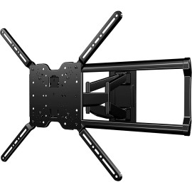 SANUS Full Motion TV Wall Mount for TVs up to 90" - Premium Design Extends 24" with Fingertip Swivel and Tilt