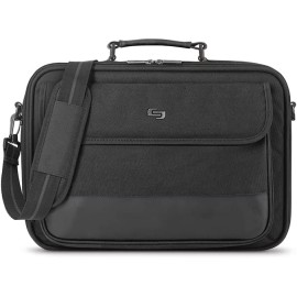 Solo New York Rockefeller 15.6 Inch Laptop Slim Brief, Black