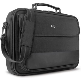 Solo New York Rockefeller 15.6 Inch Laptop Slim Brief, Black