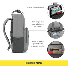 Solo Re:Claim 15.6 Inch Laptop Backpack, Grey, One Size