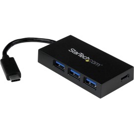 StarTech.com 4-Port USB 3.0 Hub - Powered USB 3.1 Gen 1 Hub - USB-C to 1x USB-C and 3X USB-A Adapter - USB-C Port Expander (HB30C3A1CFB)